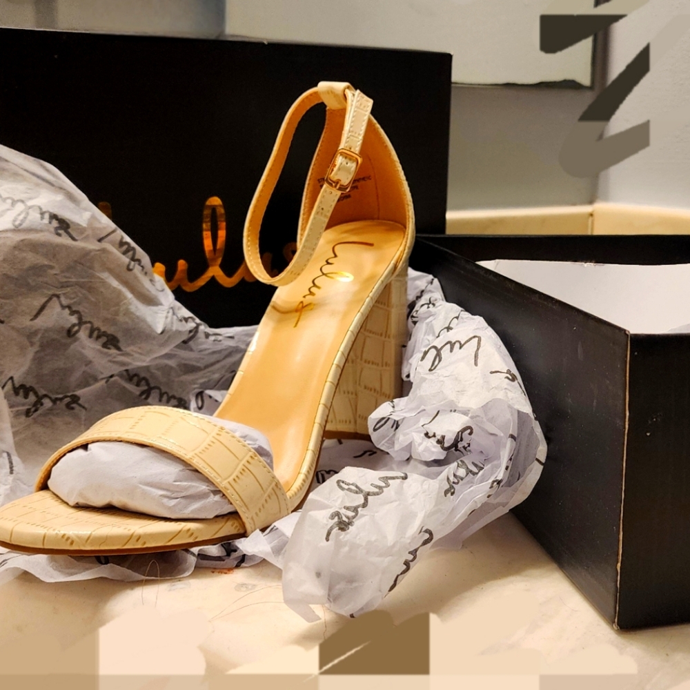 LULUS Taylor Nude Strappy Heels